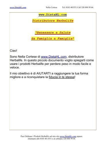 se herbalife lavora per perdere peso